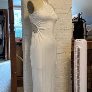 White ribbed dress